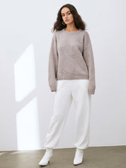 Pull femme Cralo – pull chaud en laine mélangée à coupe confortable & design intemporel