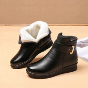 Bottines femme en cuir – bottines élégantes avec boucle & doublure chaude