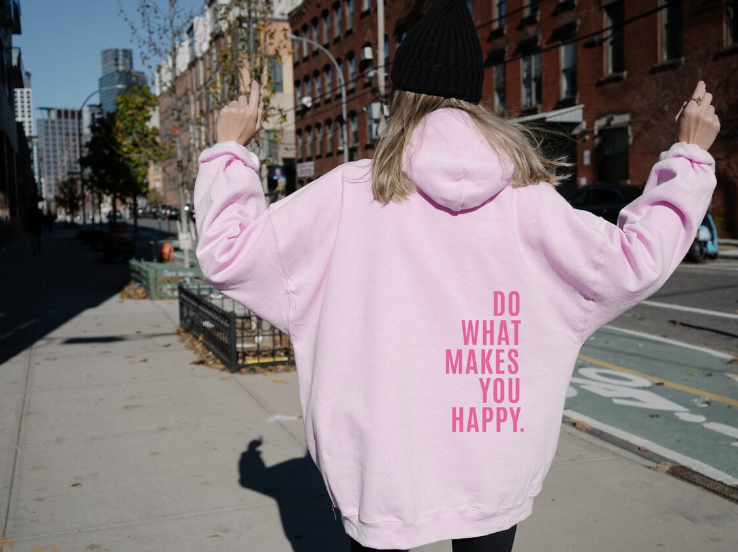 Hoodie femme – sweat à capuche casual avec imprimé lettres tendance
