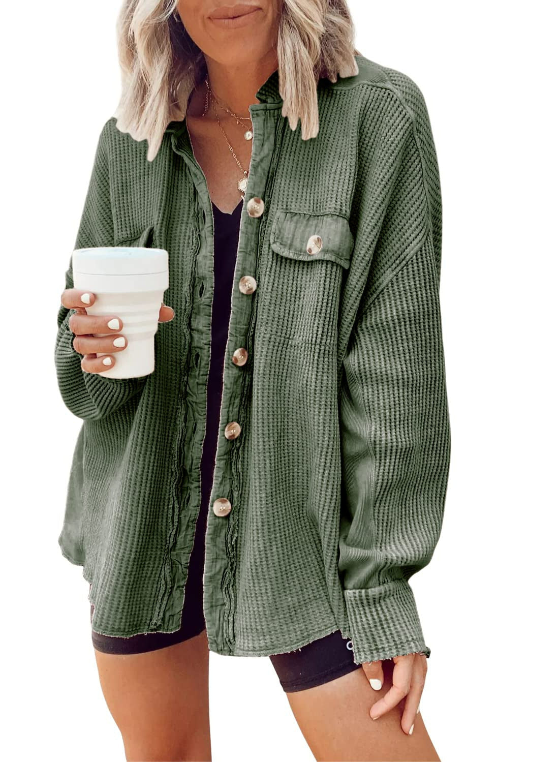 Veste femme Heidi – manteau oversize à texture gaufrée & doublure chaude pour l’hiver