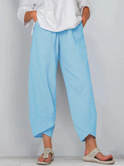 Pantalon femme cropped été — modèle léger & respirant à coupe décontractée