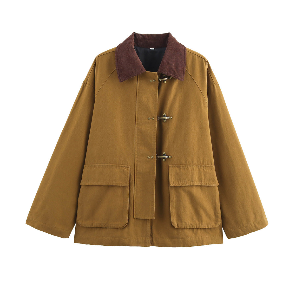 Manteau femme Fudus – doudoune casual à col montant & grandes poches pour l’hiver