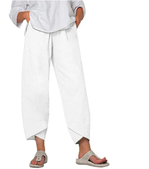 Pantalon femme cropped été — modèle léger & respirant à coupe décontractée
