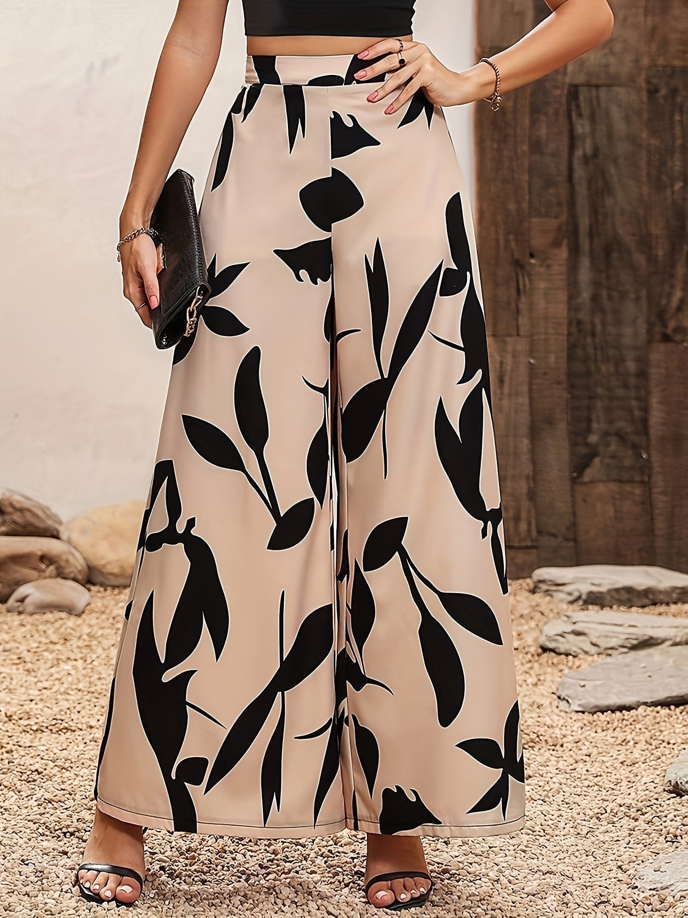Pantalon femme Heidi – pantalon fluide à imprimé fleuri & taille élastique chic et léger