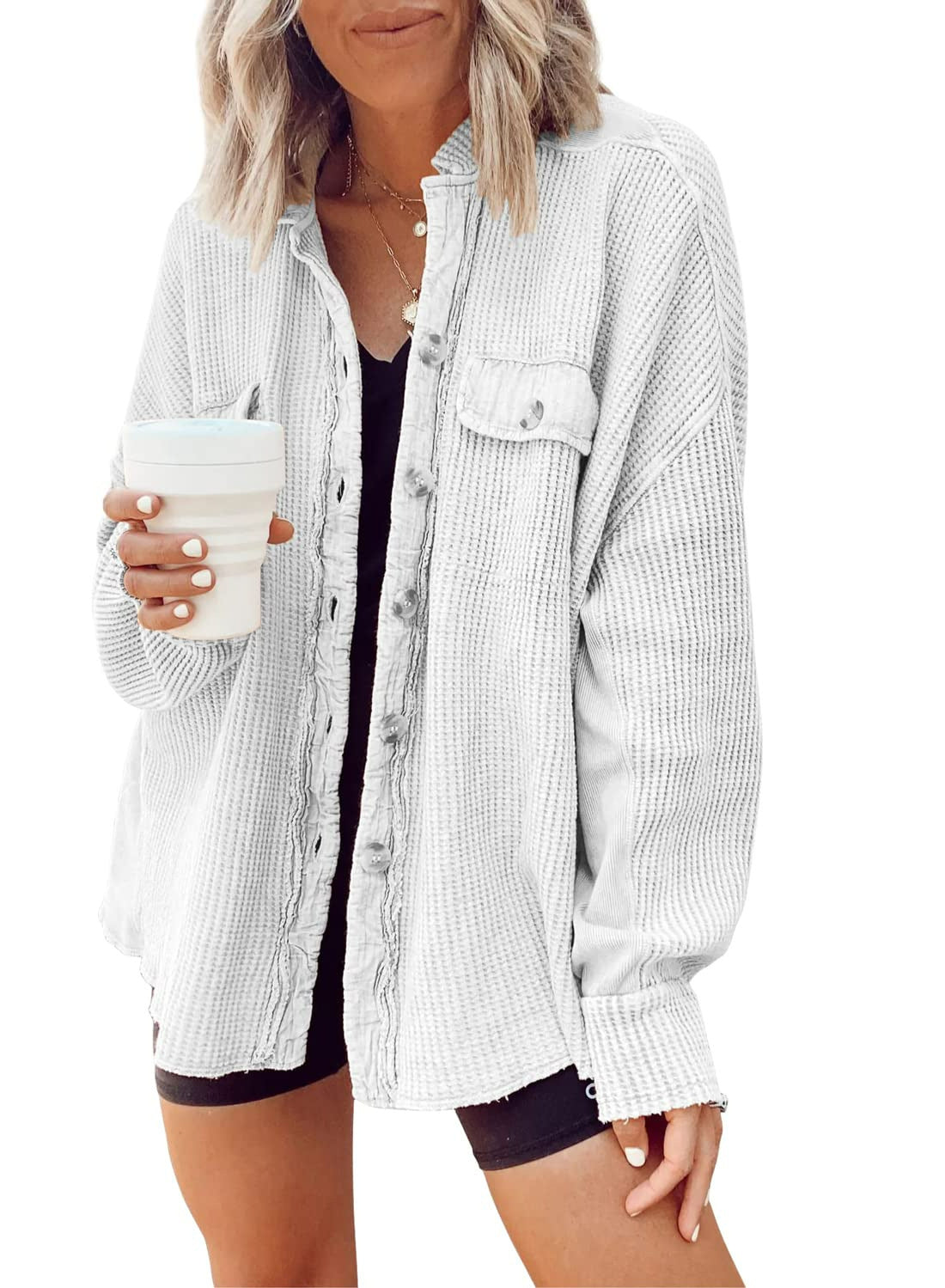 Veste femme Heidi – manteau oversize à texture gaufrée & doublure chaude pour l’hiver