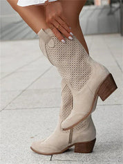 Bottes cowboy femme zippées — design respirant & stylé