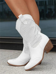 Bottes cowboy femme zippées — design respirant & stylé
