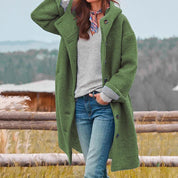 Manteau femme Hadley – manteau d’hiver élégant avec capuche chaude et coupe cintrée