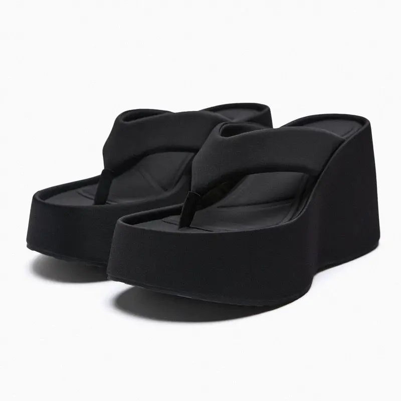 Claquettes femme – sandales à plateforme confortables avec semelle douce