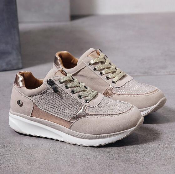 Chaussures de marche femme Dita — confort orthopédique & suède respirant
