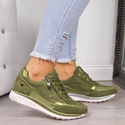 Chaussures de marche femme Dita — confort orthopédique & suède respirant