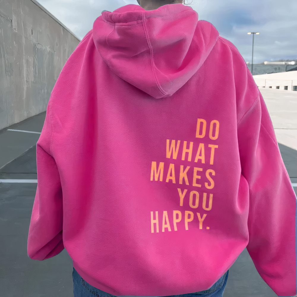 Hoodie femme – sweat à capuche casual avec imprimé lettres tendance