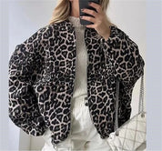 Blouson femme Leo – bomber léopard tendance avec fermeture zippée & coupe confortable