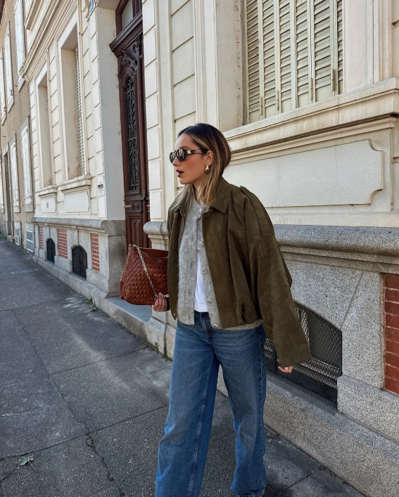 veste femme suède oversize – manteau city chic à doublure douce