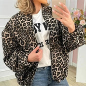 Blouson femme Leo – bomber léopard tendance avec fermeture zippée & coupe confortable