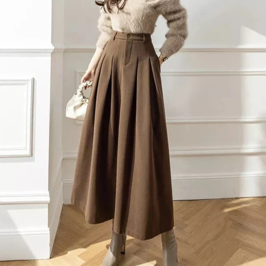 Jupe femme élégante – jupe midi ajustée avec fente & coupe flatteuse