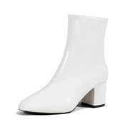 Bottines femme élégantes – bottines à talon moyen avec zip latéral & tige extensible
