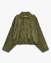veste femme suède oversize – manteau city chic à doublure douce