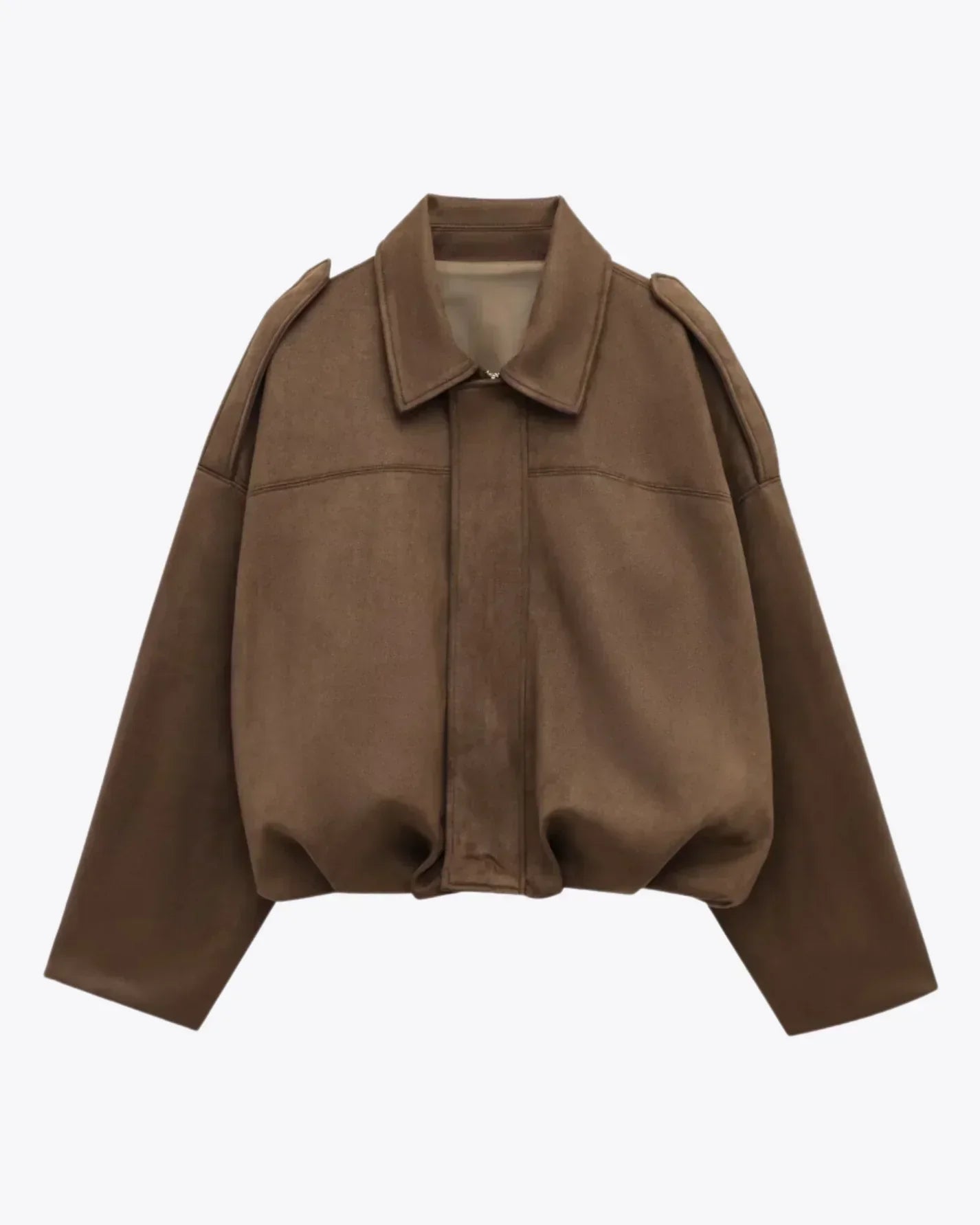 Veste femme Fabiane – manteau oversize en suède luxueux & coupe chaude pour l’hiver