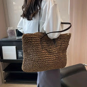 Sac tissé structuré pour femme — grand cabas chic & pratique