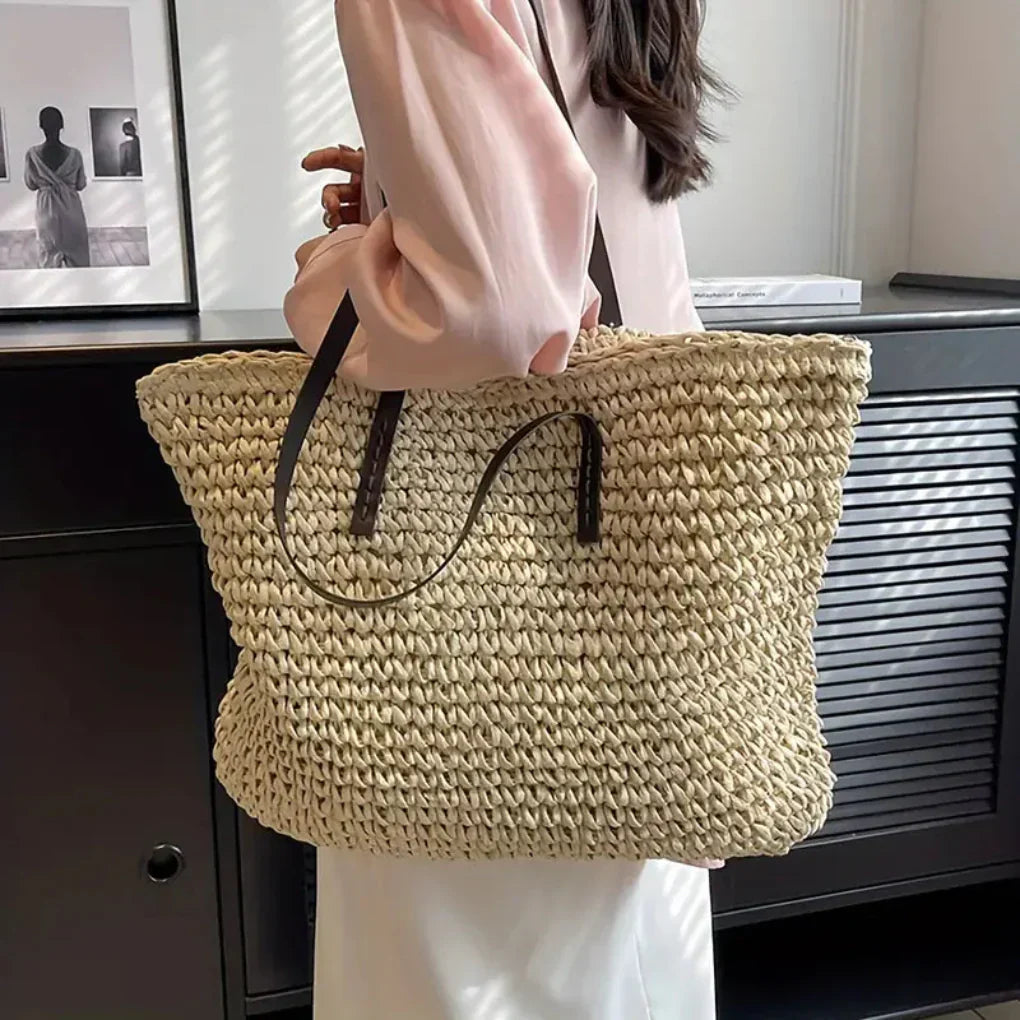 Sac tissé structuré pour femme — grand cabas chic & pratique