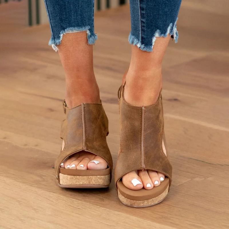 Sandales orthopédiques femme — cuir véritable & confort ergonomique