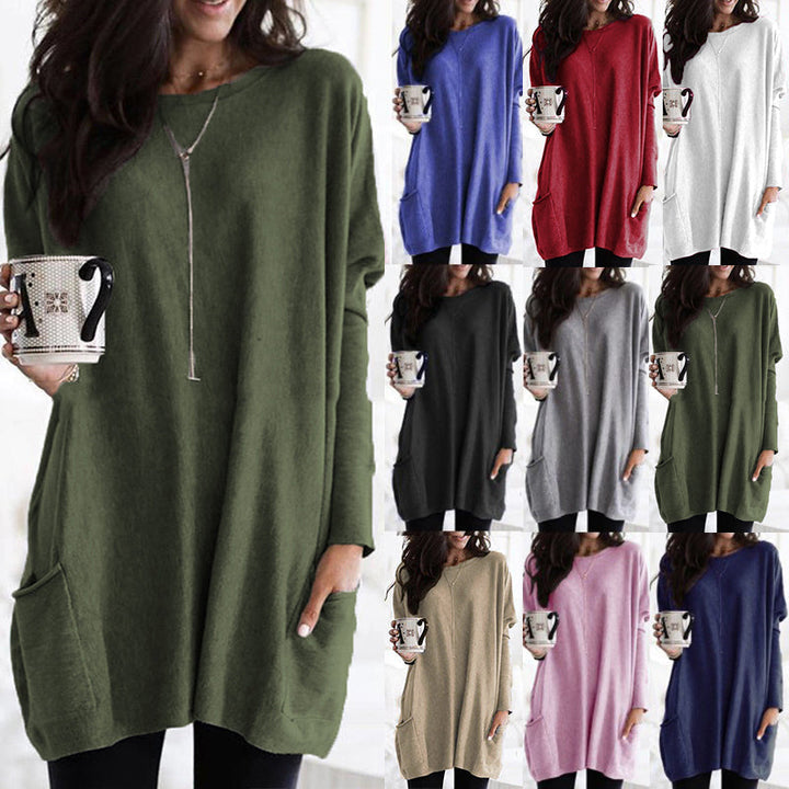 Long pull femme – Tricot oversize confortable au design intemporel