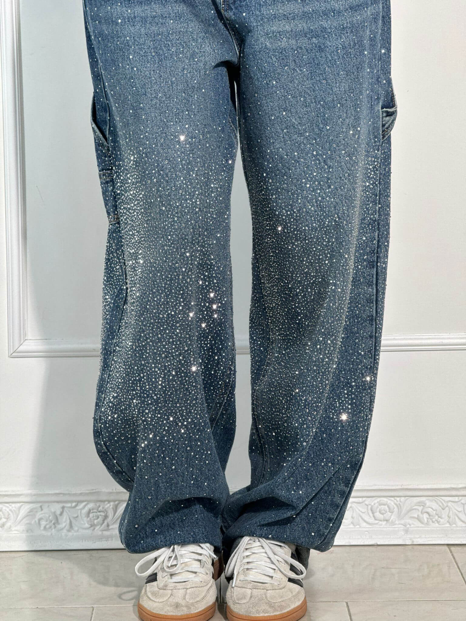 Jean femme Belle skinny stretch – Élégant avec détails scintillants