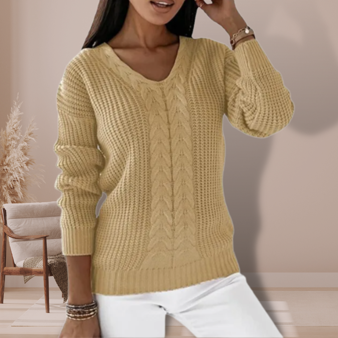Pull femme Oriana en maille – Style scandinave doux et élégant