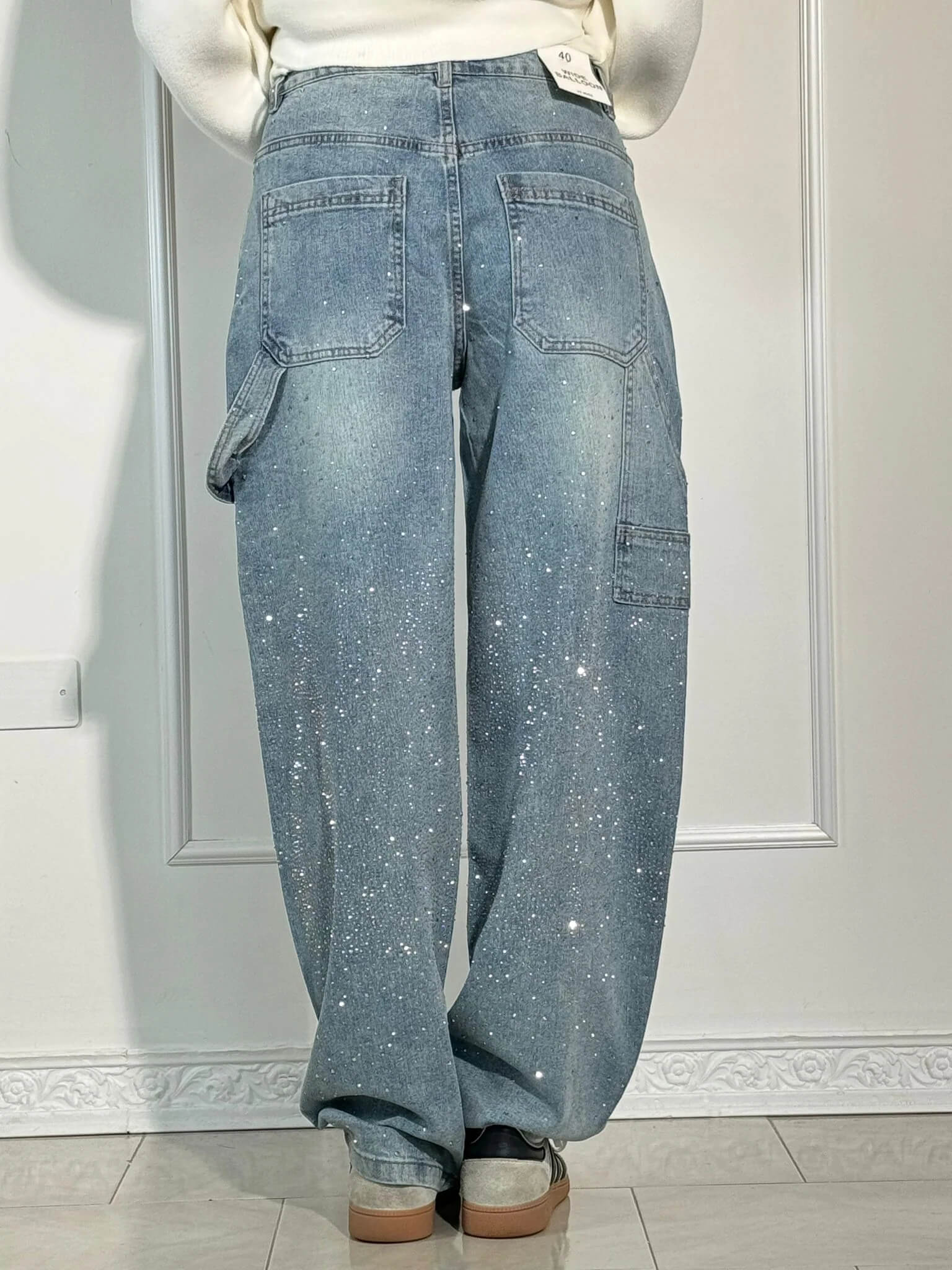 Jean femme Belle skinny stretch – Élégant avec détails scintillants