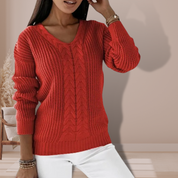 Pull femme Oriana – pull scandinave doux en maille durable automne hiver
