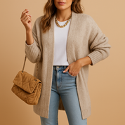 Evelien | Gilet Femme Ouvert en Maille – Design Classique, Doux & Polyvalent