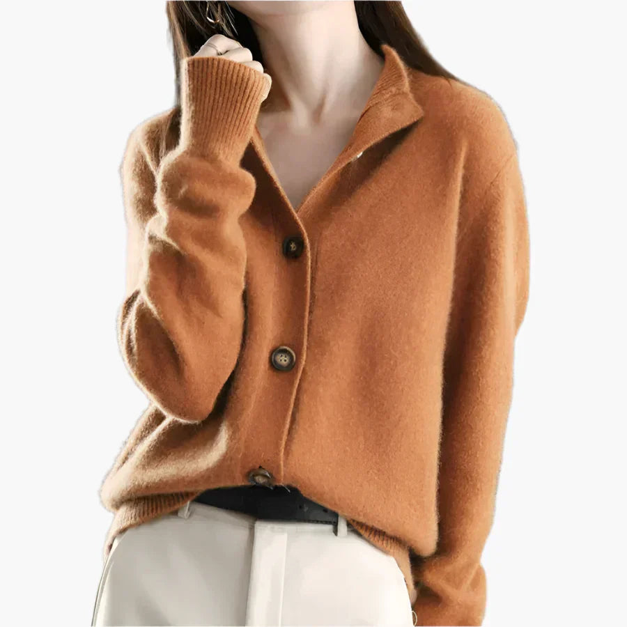 Gilet femme en maille – Cardigan chaud avec fermeture boutonnée