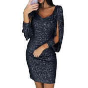 Robe de soirée femme Anika à paillettes — longue robe élégante pour fêtes & mariages
