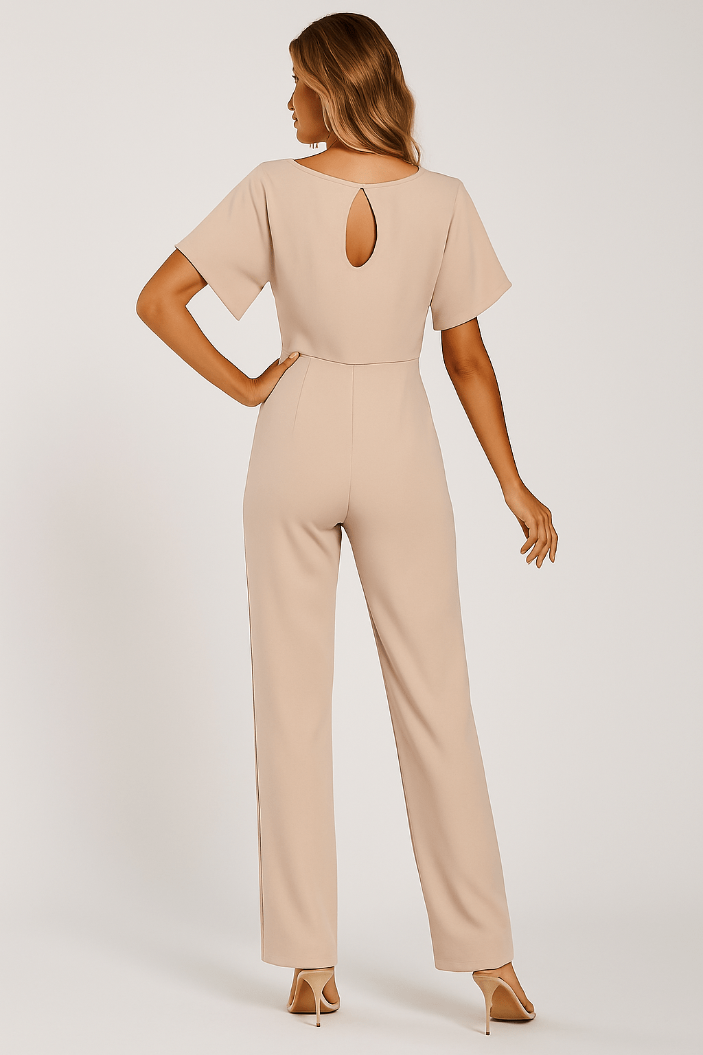 Combinaison femme Elva avec ceinture à nouer — élégante tenue de jour & de soirée