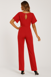 Combinaison femme Elva avec ceinture à nouer — élégante tenue de jour & de soirée