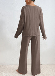 Ensemble lounge femme Evangeline — deux pièces confortables au style moderne