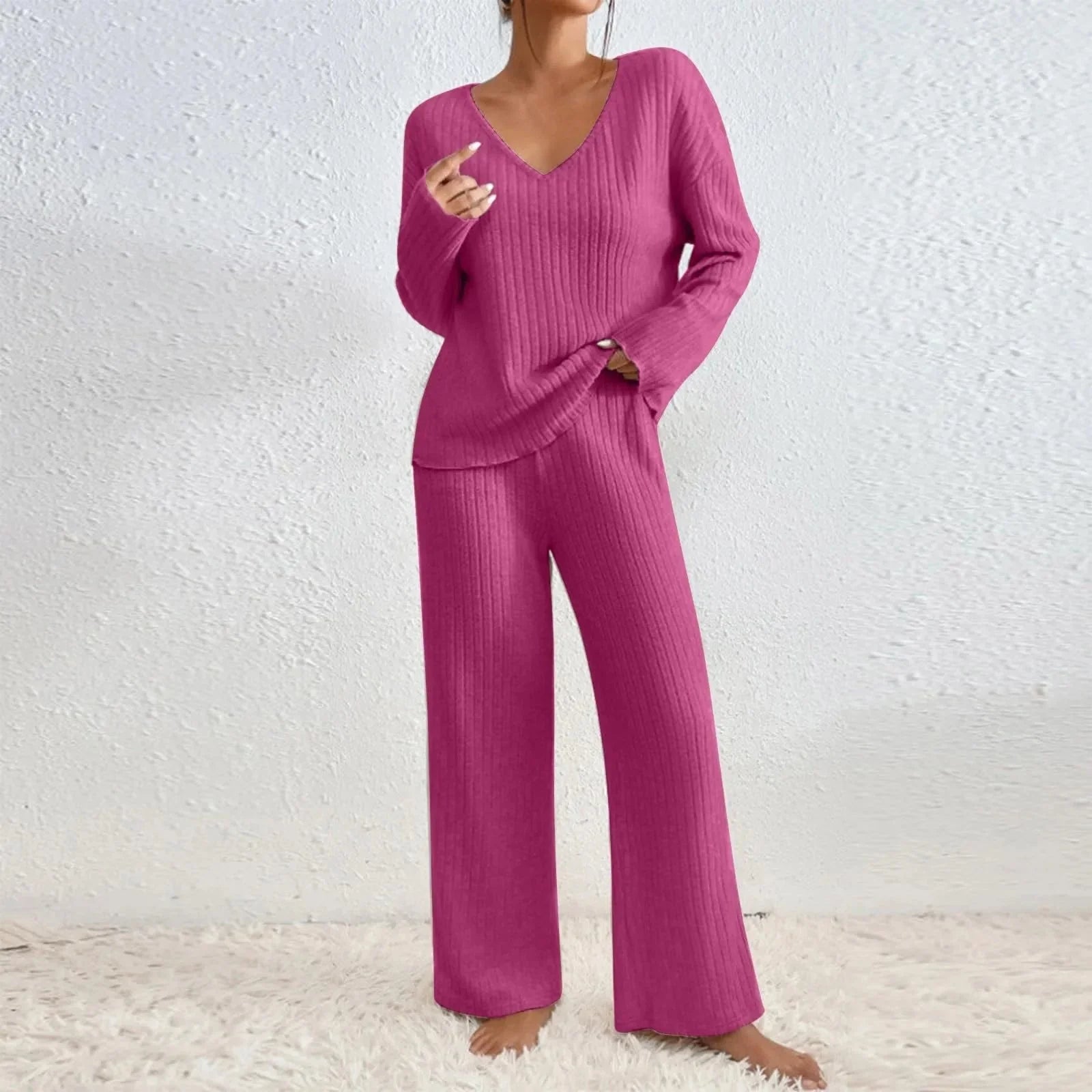 Ensemble lounge femme Evangeline — deux pièces confortables au style moderne
