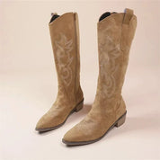 Bottes femme Georgia – bottes western longues à broderies & style cowboy chic