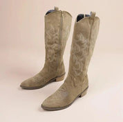 Bottes femme Georgia – bottes western longues à broderies & style cowboy chic
