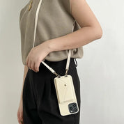 Étui téléphone femme en cuir – pochette crossbody avec porte-cartes & bandoulière amovible