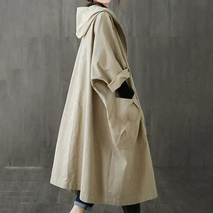 Trenchcoat femme Dael oversize – Élégant, chaud et déperlant
