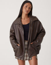 Veste femme cuir oversize — blouson léger été au style intemporel & moderne