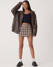 Veste femme en cuir PU ample — blouson tendance au style casual & élégant