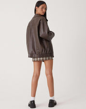Veste femme cuir oversize — blouson léger été au style intemporel & moderne