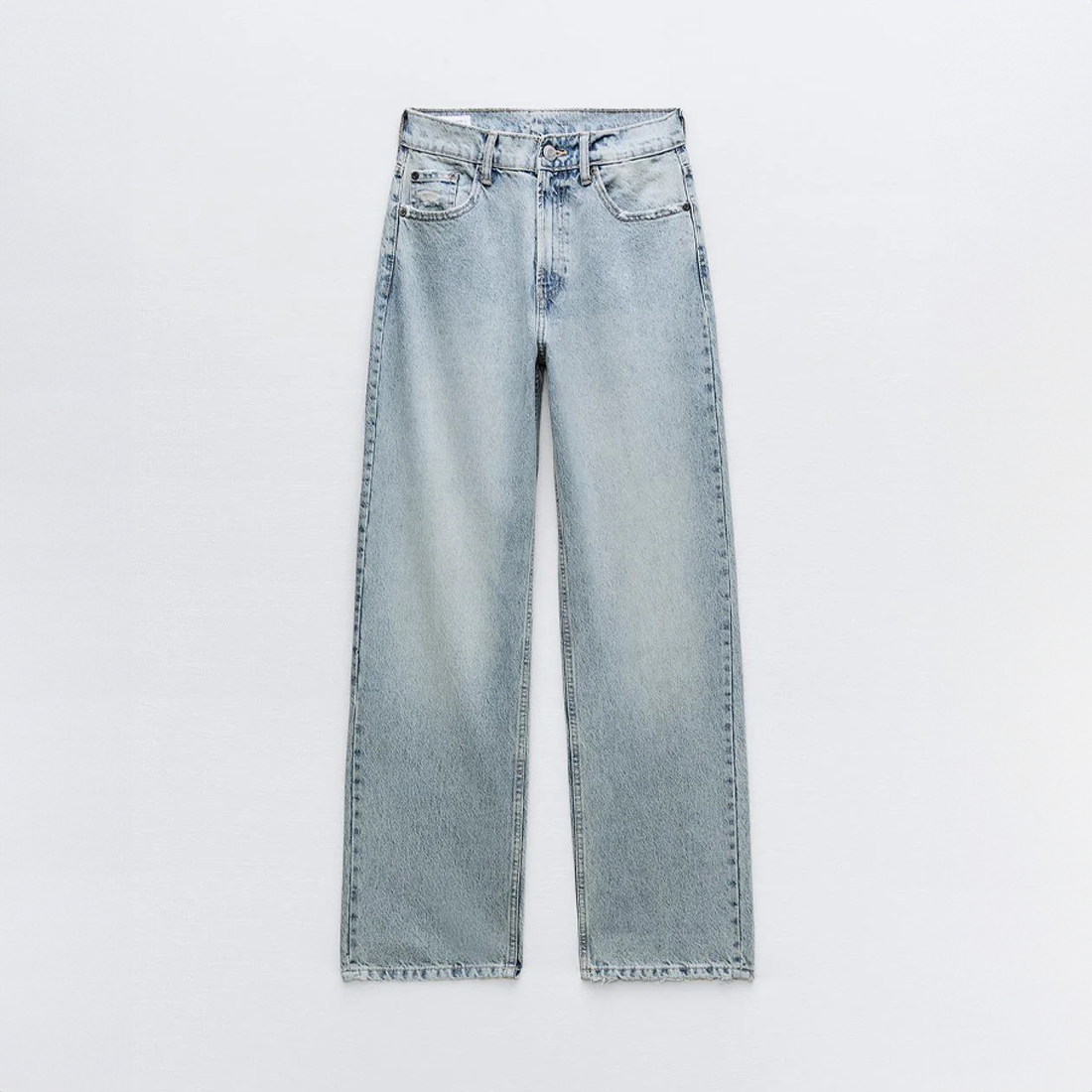 jean femme LIVIA – denim vintage clair à déchirures & coupe droite loose